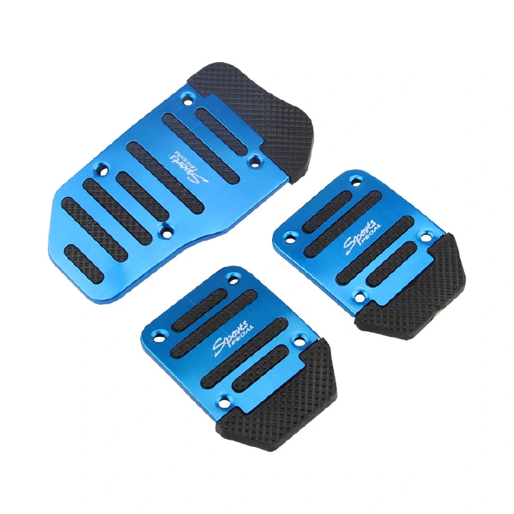 Car Pedal Cover Set,2/3Pcs Universal Racing Manual Non-Slip Foot Pedal Pad Cover Aluminum Automatic Gear Brake Accelerator Car Interior Accessories