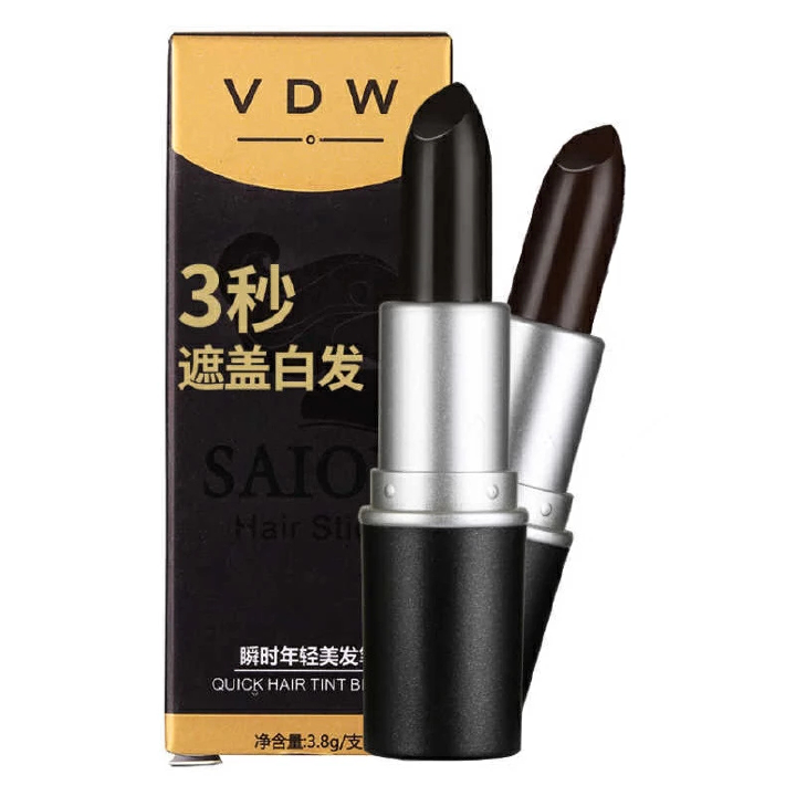 Black Brown One-Time Hair Dye pen Instant Gray Root Coverage Hair Color Modify Cream Stick Temporary Cover Up White Hair Colour Dye