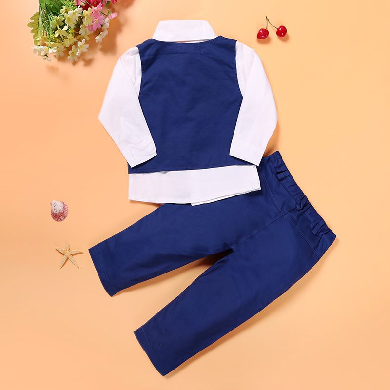 Boys Gentleman Clothing Set Wedding Birthday Party Kids Formal Dress Vest Shirt Suit Pants