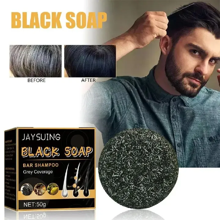 Grey Coverage Bar Shampoo Repair Gray White Hair Color Treatment Smoothing Nourishing Anti Dandruff Natural Hair Darkening Soap