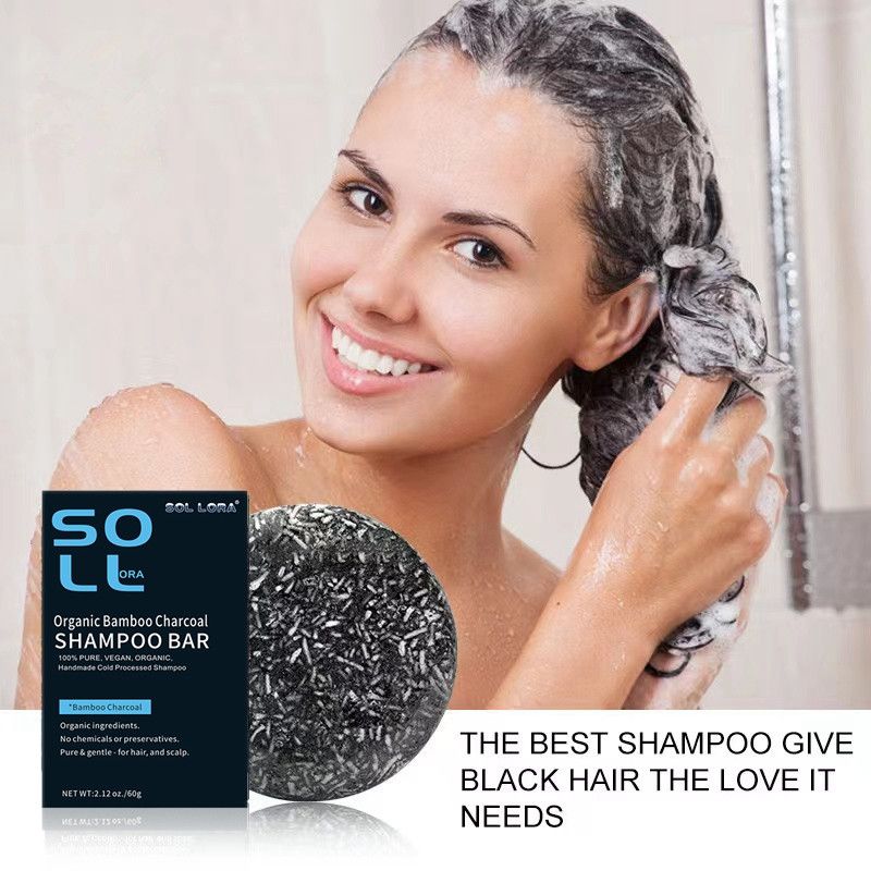 Natural Charcoal Hair Darkening Bar White Hair Darkening Shampoo Soap Bamboo Charcoal Black Hair Solid Shampoos hair Shampoo