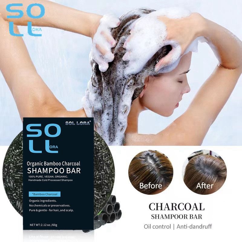 Natural Charcoal Hair Darkening Bar White Hair Darkening Shampoo Soap Bamboo Charcoal Black Hair Solid Shampoos hair Shampoo