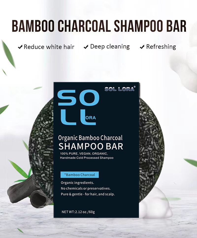 Natural Charcoal Hair Darkening Bar White Hair Darkening Shampoo Soap Bamboo Charcoal Black Hair Solid Shampoos hair Shampoo