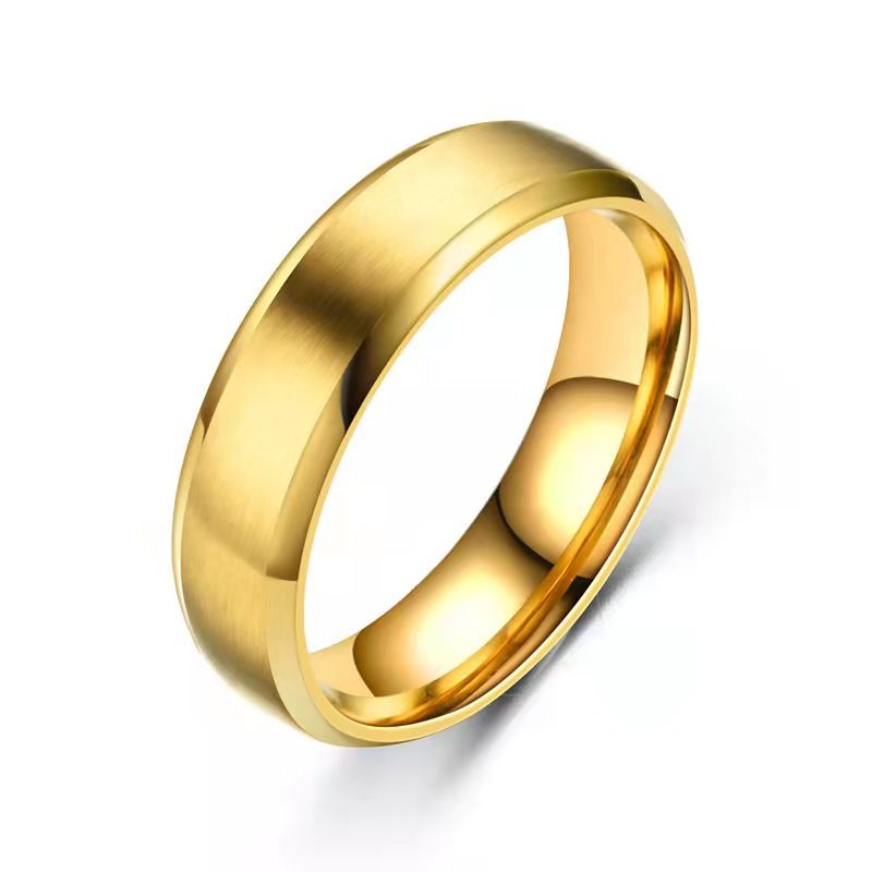 Men Black Titanium Stainless Ring Lover Couple Rings For Women Fashion Jewellery Titanium Ring Popular titanium steel accessories 8mm bevel edge bright ring glossy stainless steel mirror polished ring