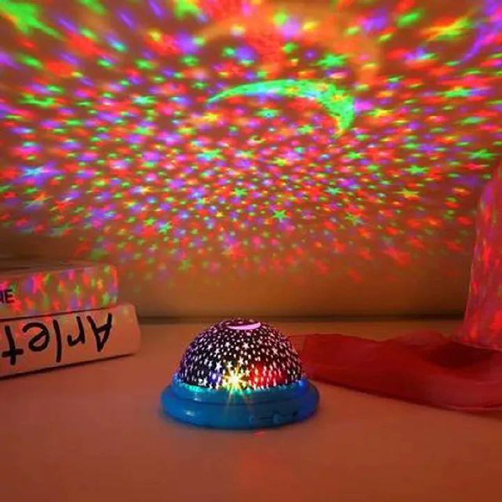Colorful LED Starry Sky Projector Light Magic Ball Moon Star Battery Night Light Bedroom Atmosphere Lamp For Home Decoration