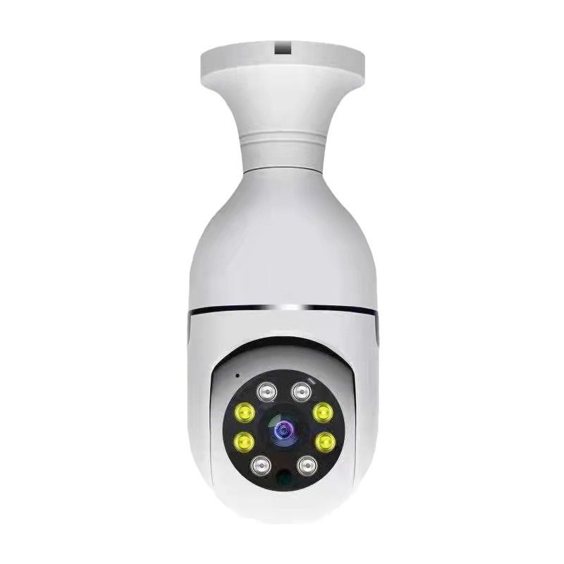 360 degree panoramic dual LED night vision cctv wireless auto tracking bulb camera (no card) Home wireless 2.4G WiFi panoramic smart high-definition light bulb lamp head  surveillance camera