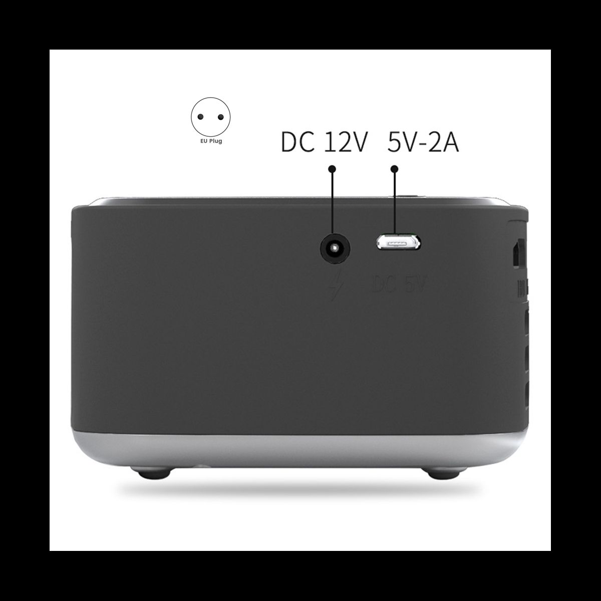 New  Micro Projector Home HD Portable Projection 1080P Small Mini Projector Portable Mini LED Projector 320x240 Pixels 600Lumens Projector Home Media Player Built-in Speaker