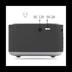 New  Micro Projector Home HD Portable Projection 1080P Small Mini Projector Portable Mini LED Projector 320x240 Pixels 600Lumens Projector Home Media Player Built-in Speaker