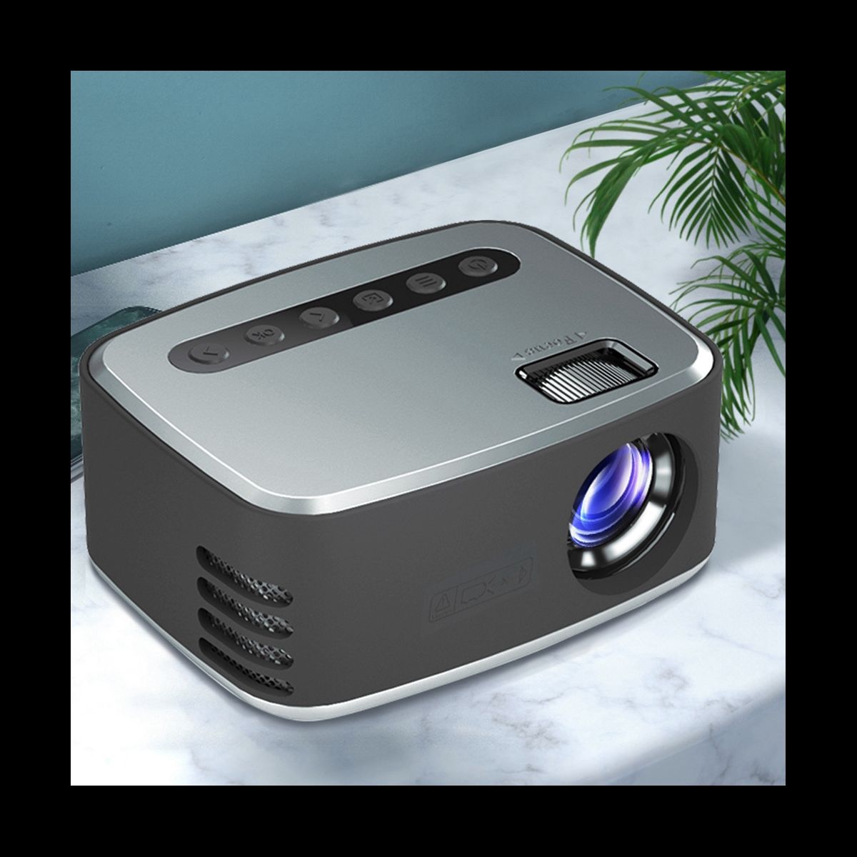 New  Micro Projector Home HD Portable Projection 1080P Small Mini Projector Portable Mini LED Projector 320x240 Pixels 600Lumens Projector Home Media Player Built-in Speaker