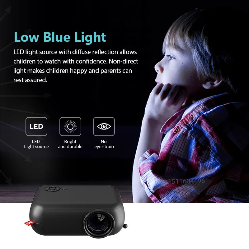 Update Vesrion MINI WiFi Projector Wireless Projector Travel Camping 1080P Projectors 2.4G TV Home Theater Cinema HDMI-compatible Video Support Phone A10 Mini Projector Cinema Smart TV Video Project