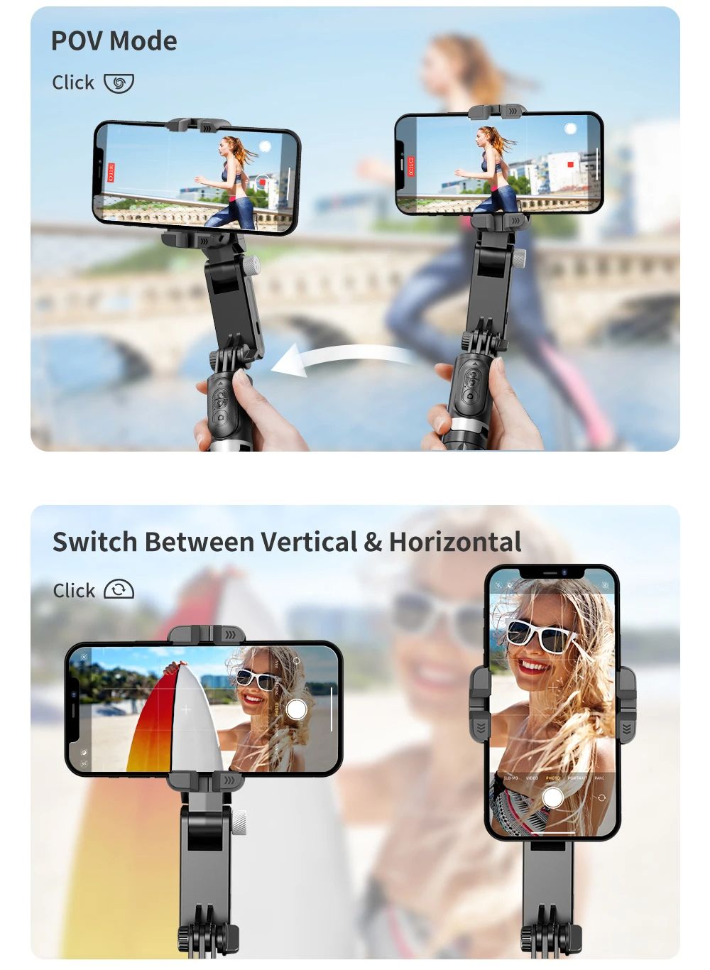 Gimbal Stabilizer with Smart Tracking, Desktop Follow-up Mode, Smartphone Selfie Stick with Fill Light for Android iPhone New Gimbal Stabilizer Desktop Follow-up Mode Tripod Monopods Smartphone