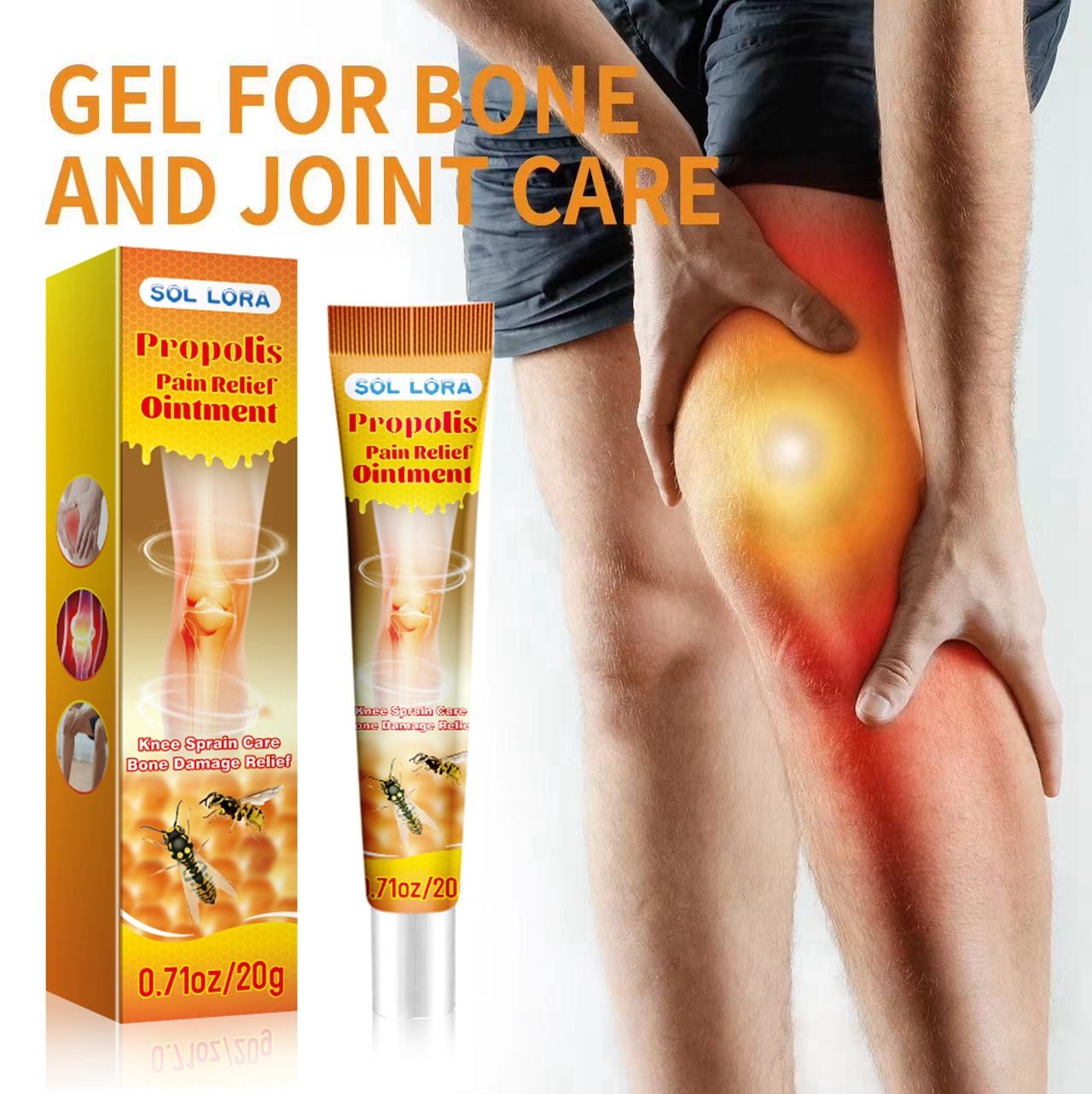 SOL LORA Bee Venom Joint Care Gel Body Massage Cream relieves knee, lumbar, shoulder and neck muscle pain High Quality Bee Professional Treatment Gel Bee Cream New Zealand Bee Venom Cream Bee