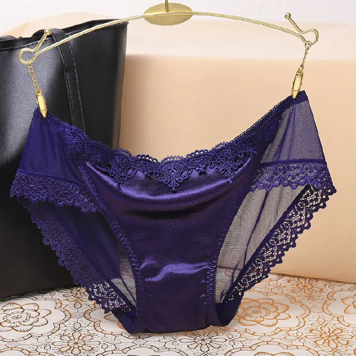 6 PCS New Arrival New Style Ladies Lingerie Panties underwear women's lace low waist mesh women's cotton transparent briefs Satin Silk Panties Sexy Panty Briefs Lace Panties Women Underwear Panties