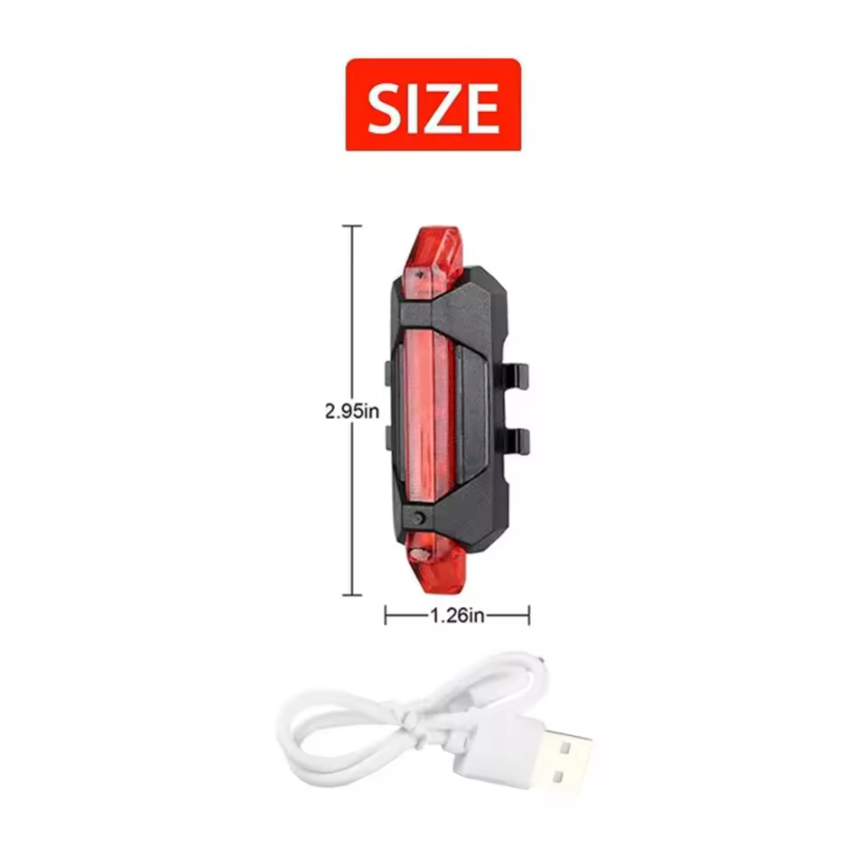 Bike Light LED Taillight Rear Tail Safety Warning Cycling Bicycle Portable Lights USB Rechargeable Outdoor Cycling Sports Night Riding Eq uipment Bicycle Tail Light USB Rechargeable