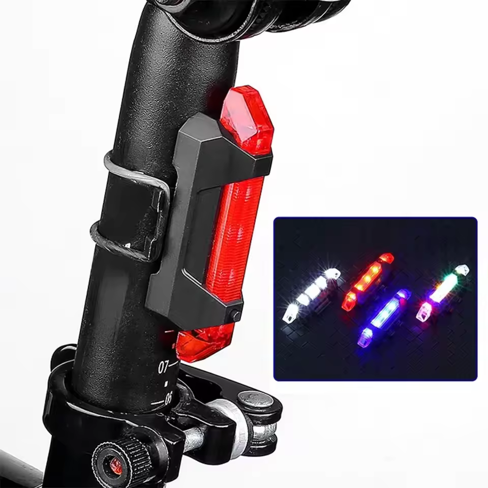 Bike Light LED Taillight Rear Tail Safety Warning Cycling Bicycle Portable Lights USB Rechargeable Outdoor Cycling Sports Night Riding Eq uipment Bicycle Tail Light USB Rechargeable