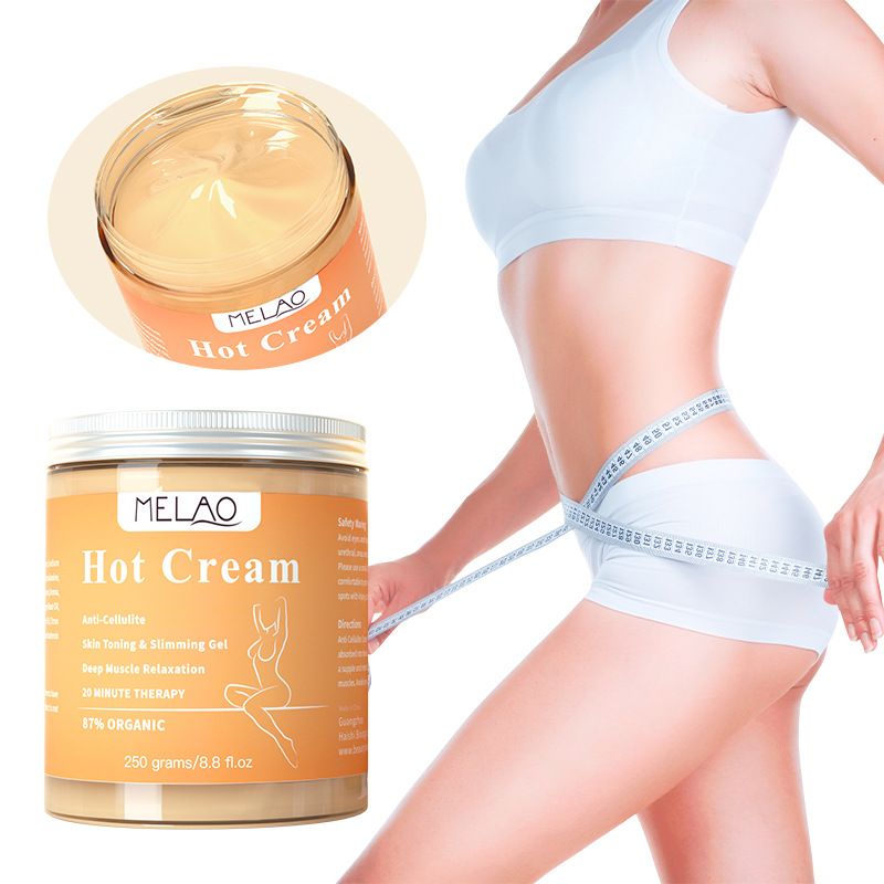 MELAO Hot Cream Massage Gel - Natural and 87% Organic Anti Cellulite Slimming Lotion Fat Burning Massage Weight Loss Cream