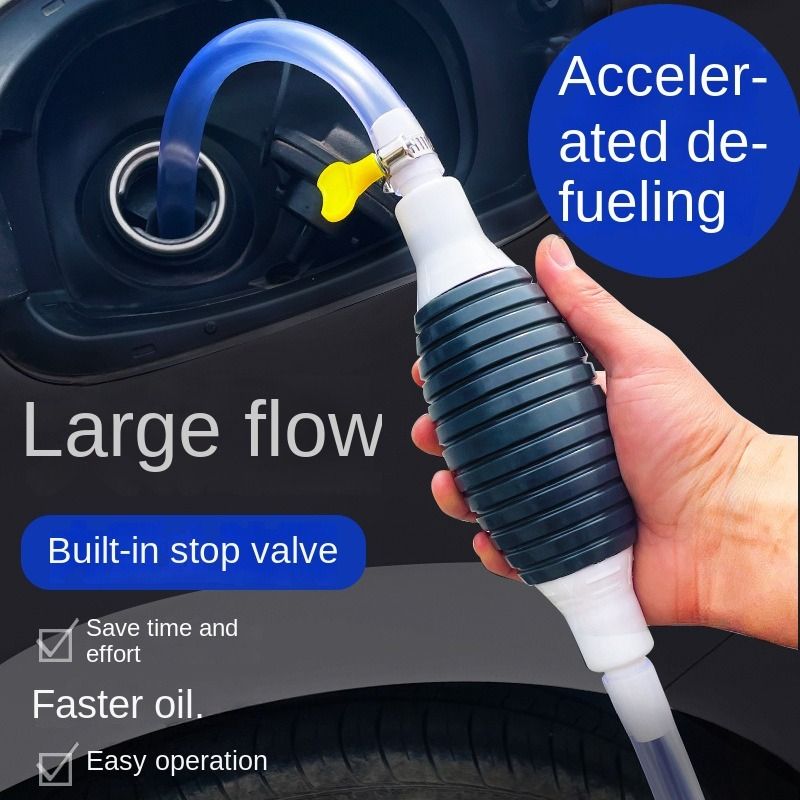 Portable Manual Liquid Sucker Pump  Car Fuel Pump High Flow Motorcycle Water Fish Tank Oil Gasoline Petrol Diesel Liquid Transfer Tools Universal Auto Accessories