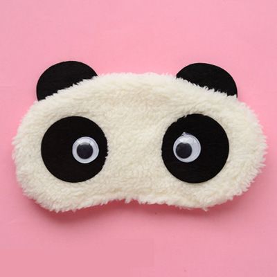 Sleep Mask Sleeping Mask Soft Fur Sleep Eye Cover Adjustable Sleep Mask Travel Mask Eye Mask,Cute Panda Sleeping Face Eye Mask Blindfold Shade Traveling Sleep Eye Aid