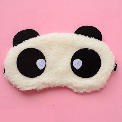 Sleep Mask Sleeping Mask Soft Fur Sleep Eye Cover Adjustable Sleep Mask Travel Mask Eye Mask,Cute Panda Sleeping Face Eye Mask Blindfold Shade Traveling Sleep Eye Aid