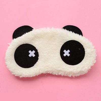 Sleep Mask Sleeping Mask Soft Fur Sleep Eye Cover Adjustable Sleep Mask Travel Mask Eye Mask,Cute Panda Sleeping Face Eye Mask Blindfold Shade Traveling Sleep Eye Aid