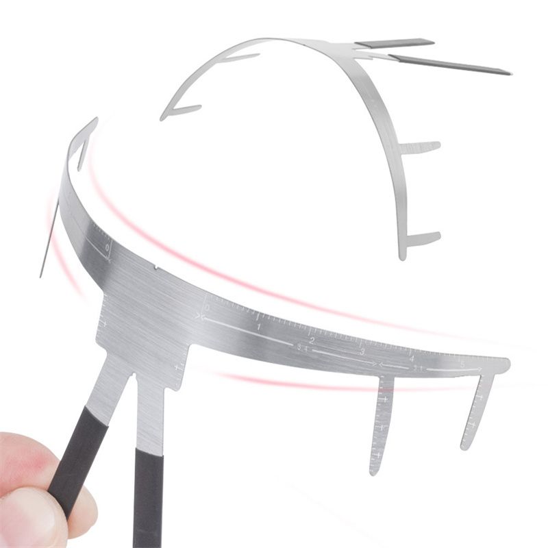 Stainless Steel Eye brow Ruler 1pcs New Microblading Eyebrow Tattoo Stencil Ruler Balance Shaper Template Definition Permanent Makeup Eyebrow 3D Tattoo Tool