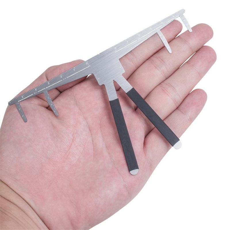 Stainless Steel Eye brow Ruler 1pcs New Microblading Eyebrow Tattoo Stencil Ruler Balance Shaper Template Definition Permanent Makeup Eyebrow 3D Tattoo Tool