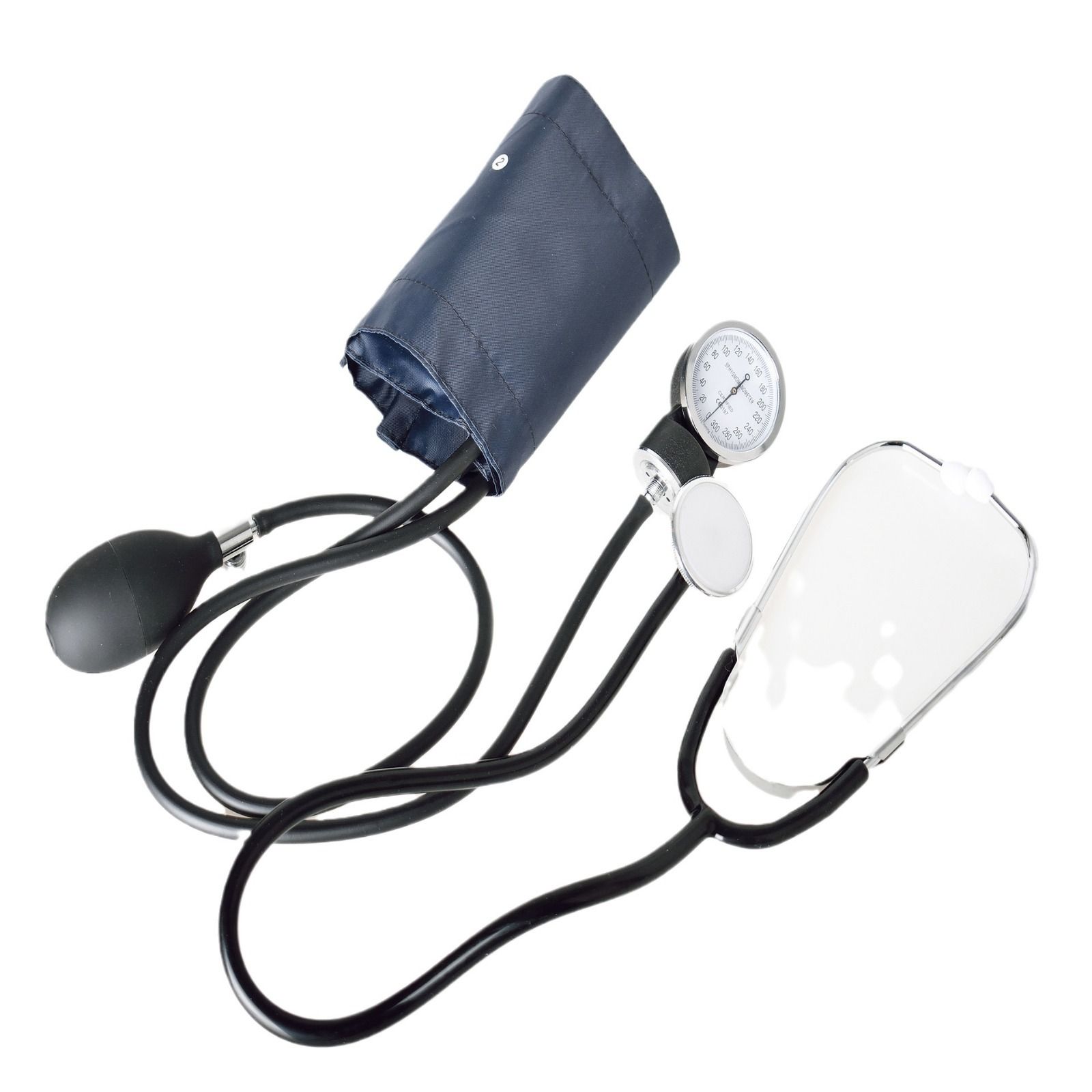 Manual Arm Blood Pressure Monitor Stethoscope Aneroid Tensiometer Meter Gauge Baumanometer Meter Kit Doctor Tonometer