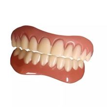2024 Adult Adjustable Dentures Teeth Set  False Teeth Silicone Upper Lower Veneers Perfect Laugh Veneers Dentures Paste Fake Teeth Braces Comfortable Teeth Orthodontic