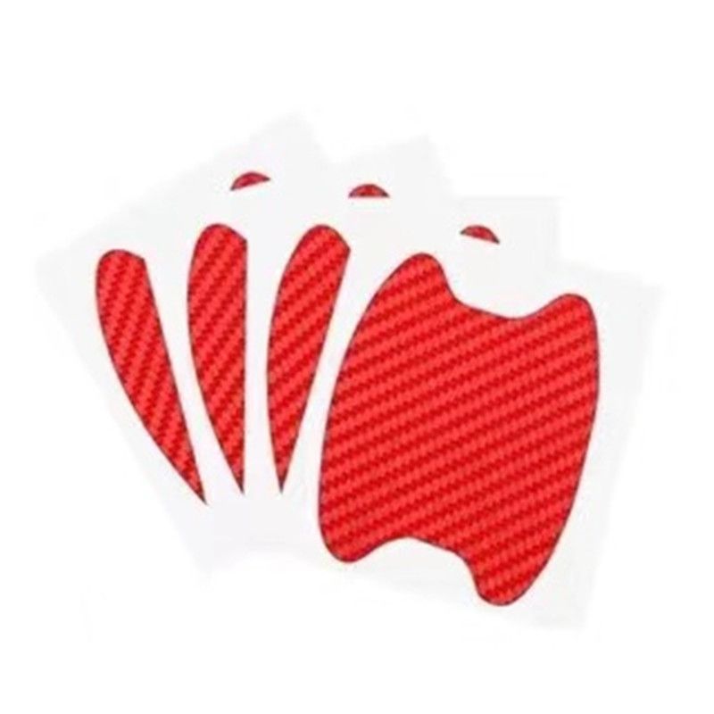 4Pcs Set Car Styling Mouldings Sticker Car Door Sticker Carbon Fiber Scratches Resistant Cover Auto Handle Protection Film Parts