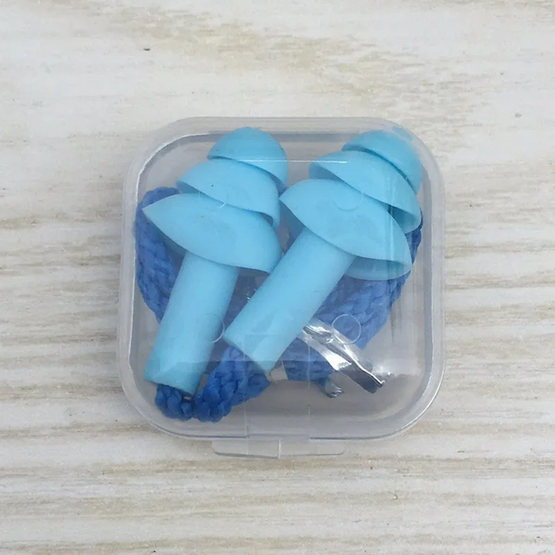 Box-packed comfort earplugs noise reduction silicone Soft Ear Plugs  Authentic Soft Silicone Corded Ear Plugs Reusable Hearing Protection Noise Reduction Earplugs