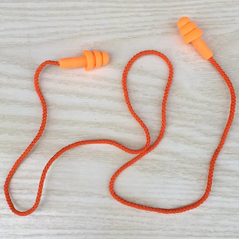 Box-packed comfort earplugs noise reduction silicone Soft Ear Plugs  Authentic Soft Silicone Corded Ear Plugs Reusable Hearing Protection Noise Reduction Earplugs