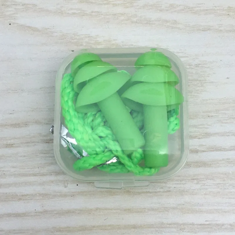 Box-packed comfort earplugs noise reduction silicone Soft Ear Plugs  Authentic Soft Silicone Corded Ear Plugs Reusable Hearing Protection Noise Reduction Earplugs