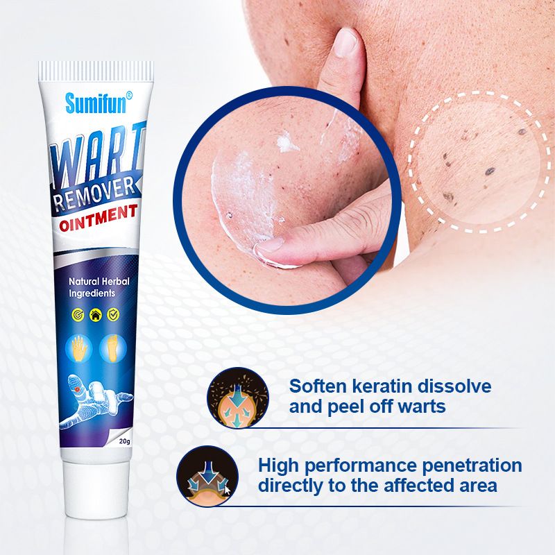 Sumifun Warts Remover Antibacterial Ointment Wart Treatment Cream Skin Tag Remover Herbal Extract Corn Plaster Warts Ointment