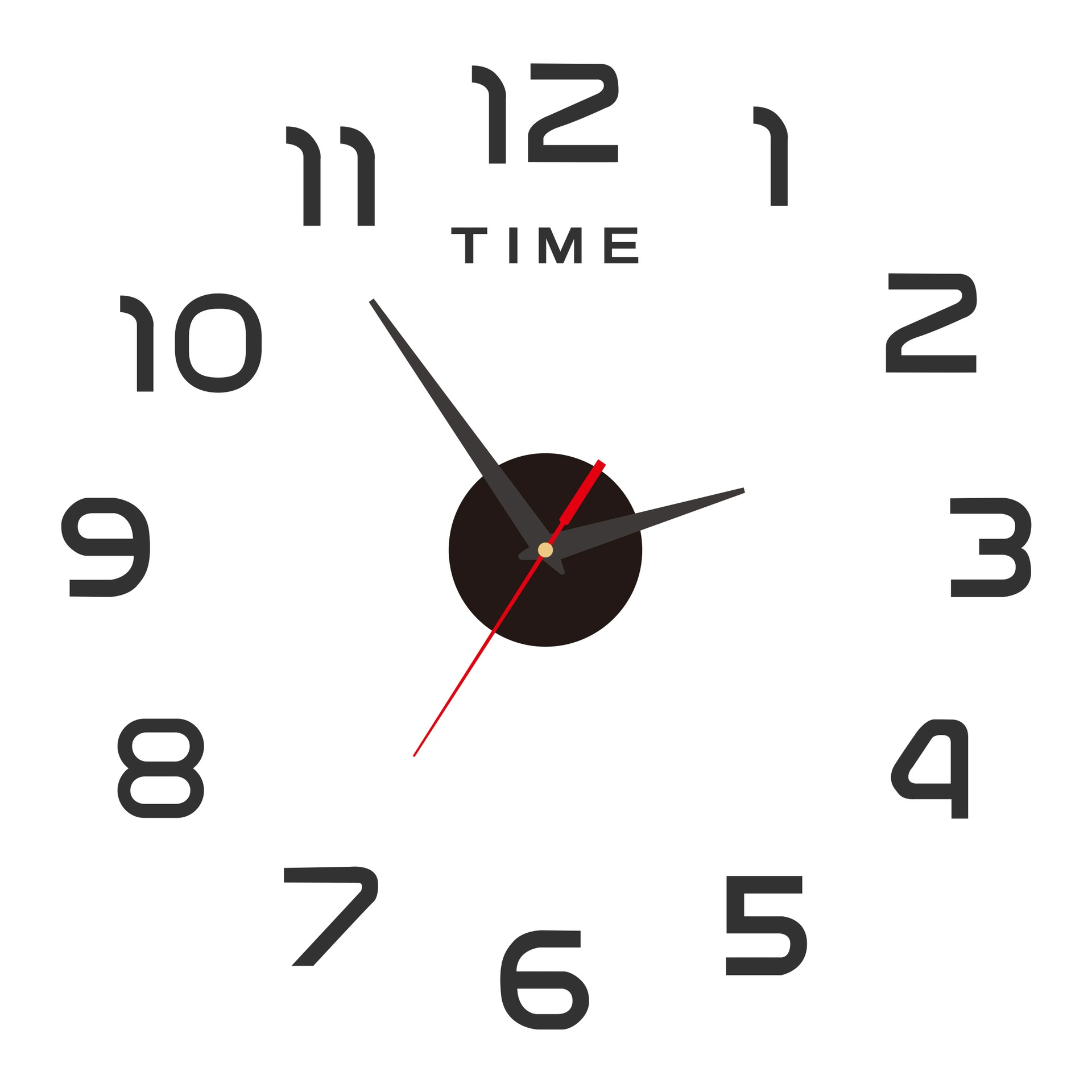 Wall Clock Living Room DIY 3D Home Decoration Mirror Art Design, DIY Wall Clock 3D Mirror Surface Sticker Home Office Decor Clock