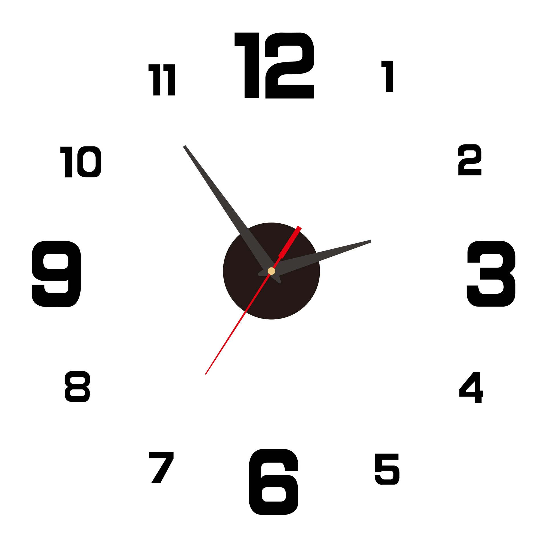 Wall Clock Living Room DIY 3D Home Decoration Mirror Art Design, DIY Wall Clock 3D Mirror Surface Sticker Home Office Decor Clock