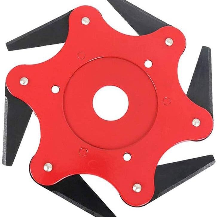 Manganese Steel Universal 6 Blades Trimmer Head for Lawn Mower Garden Tool Trymer Brush Weed Cutter Blades 65Mn Steel Hedge Grass Trimmer Head
