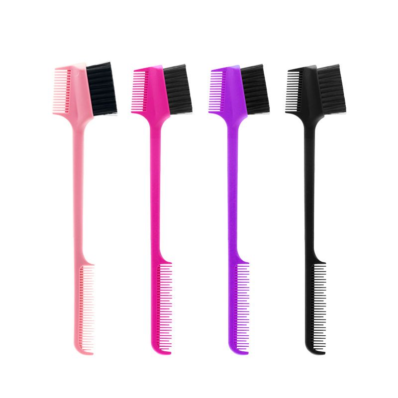 3in1 Edge Brush Double Sided eyebrow edge Control Hair CombBeauty Double Side, Double Sided Eyebrow Brush Comb Edge Control Brush  Holiday Gift Edges Baby Hair Eyebrow brush salon home easy use