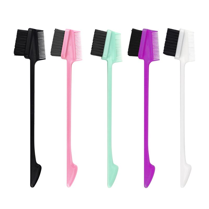 3in1 Edge Brush Double Sided eyebrow edge Control Hair CombBeauty Double Side, Double Sided Eyebrow Brush Comb Edge Control Brush  Holiday Gift Edges Baby Hair Eyebrow brush salon home easy use