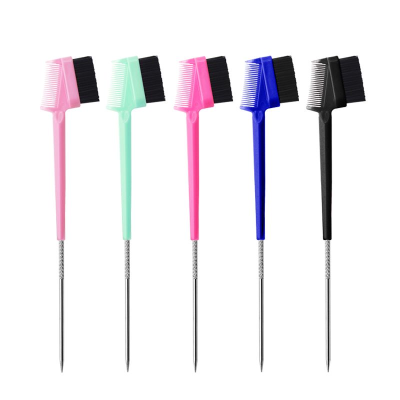 3in1 Edge Brush Double Sided eyebrow edge Control Hair CombBeauty Double Side, Double Sided Eyebrow Brush Comb Edge Control Brush  Holiday Gift Edges Baby Hair Eyebrow brush salon home easy use
