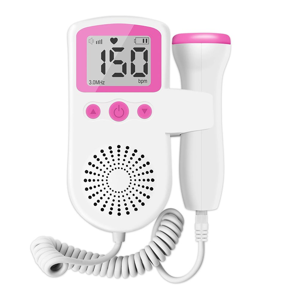 3MHz Ultrasound Baby Heart Rate Detector Pregnant Ultrasonic Baby Heartbeat Monitor Fetal Monitor Doppler Stethoscope For Pregna