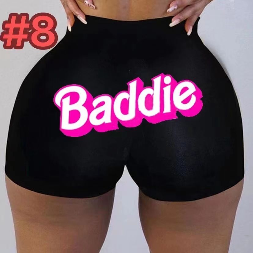 Women High Waist Sexy Yoga Shorts Printed Snickers Mini Shorts Sexy Beach Gril Fitness Booty Skinny Shorts