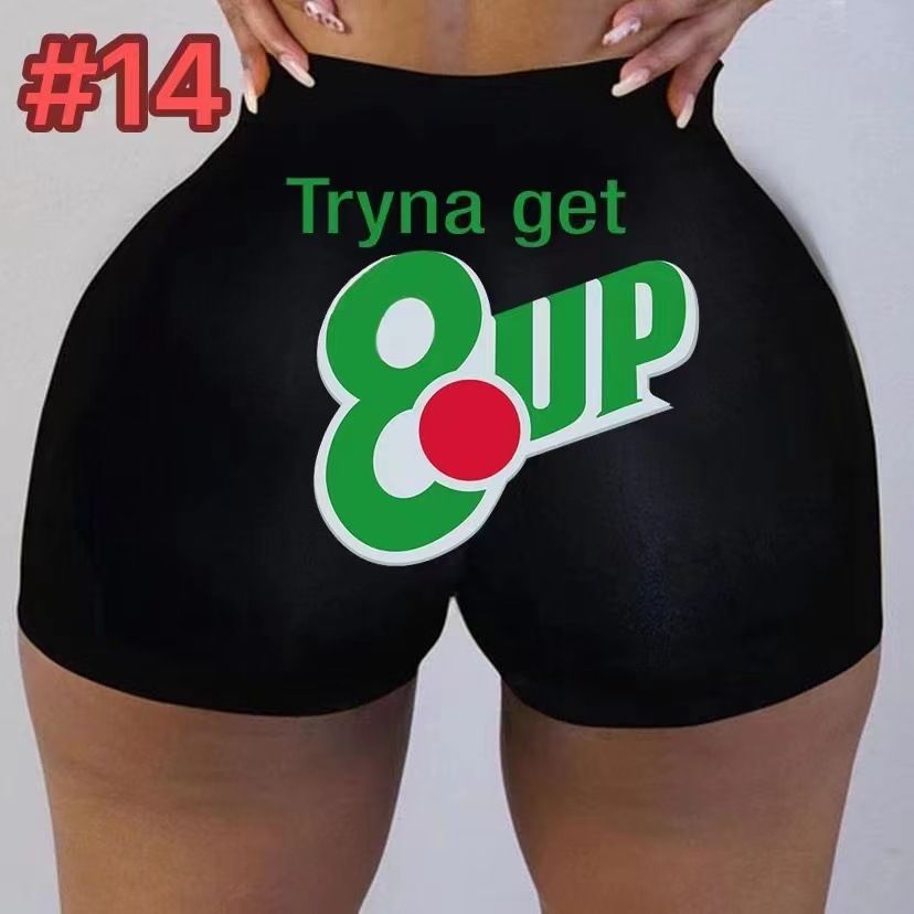 Women High Waist Sexy Yoga Shorts Printed Snickers Mini Shorts Sexy Beach Gril Fitness Booty Skinny Shorts