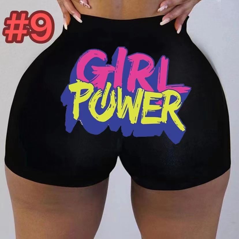 Women High Waist Sexy Yoga Shorts Printed Snickers Mini Shorts Sexy Beach Gril Fitness Booty Skinny Shorts