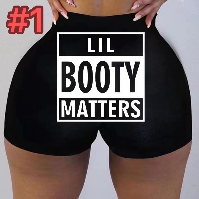 Women High Waist Sexy Yoga Shorts Printed Snickers Mini Shorts Sexy Beach Gril Fitness Booty Skinny Shorts
