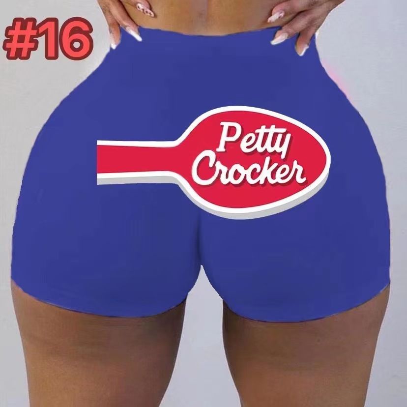 Women High Waist Sexy Yoga Shorts Printed Snickers Mini Shorts Sexy Beach Gril Fitness Booty Skinny Shorts