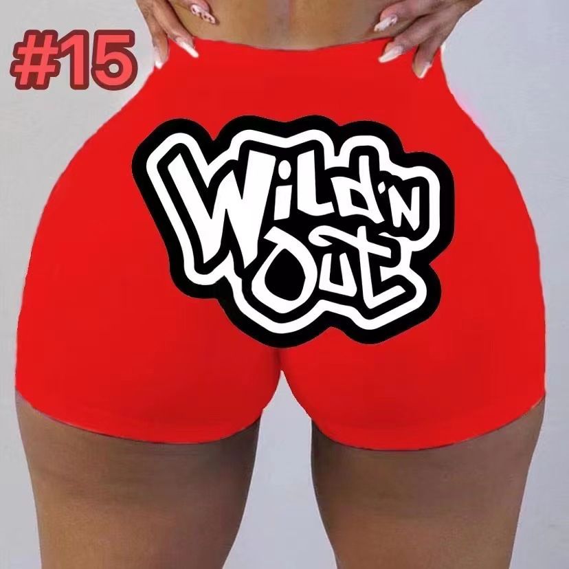 Women High Waist Sexy Yoga Shorts Printed Snickers Mini Shorts Sexy Beach Gril Fitness Booty Skinny Shorts