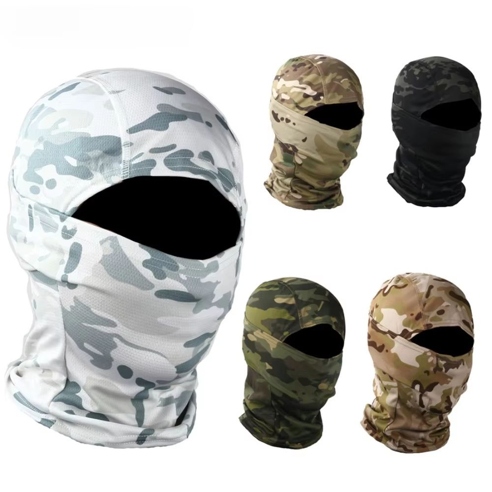 Balaclavas Tactical Camouflage Balaclava Full Face Mask CS Wargame Army Hunting Cycling Hats & Caps one Hats & Caps Hot selling camouflage hats Windproof camouflage looks handsome