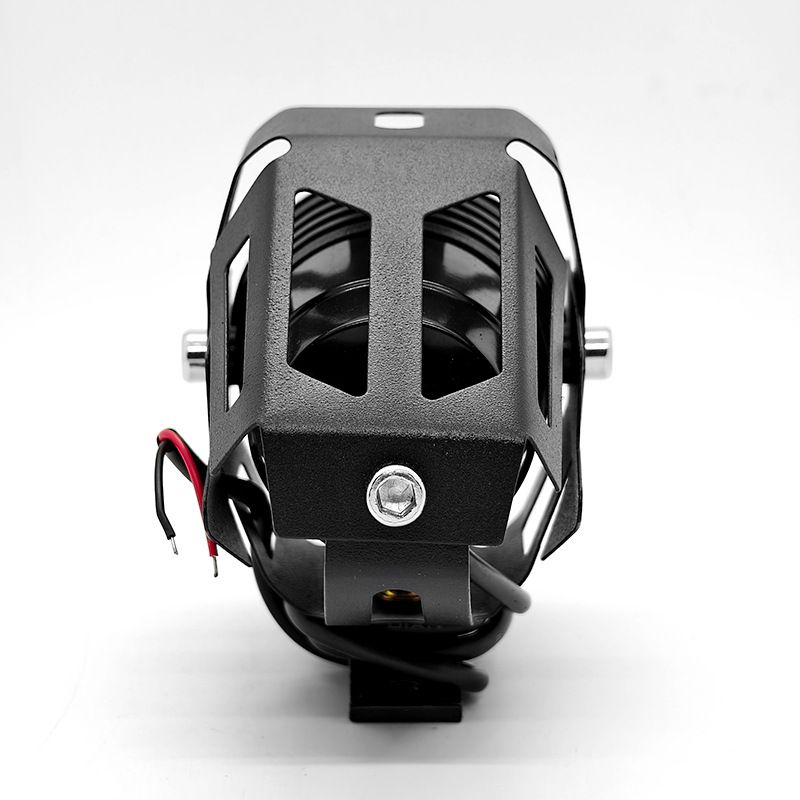 1Pc U7 Motorcycle LED Headlight With Angel Eyes Motor Auxiliary Light Bright 125W Spotlight Bicycle Lamp Accessories Fog Lights
