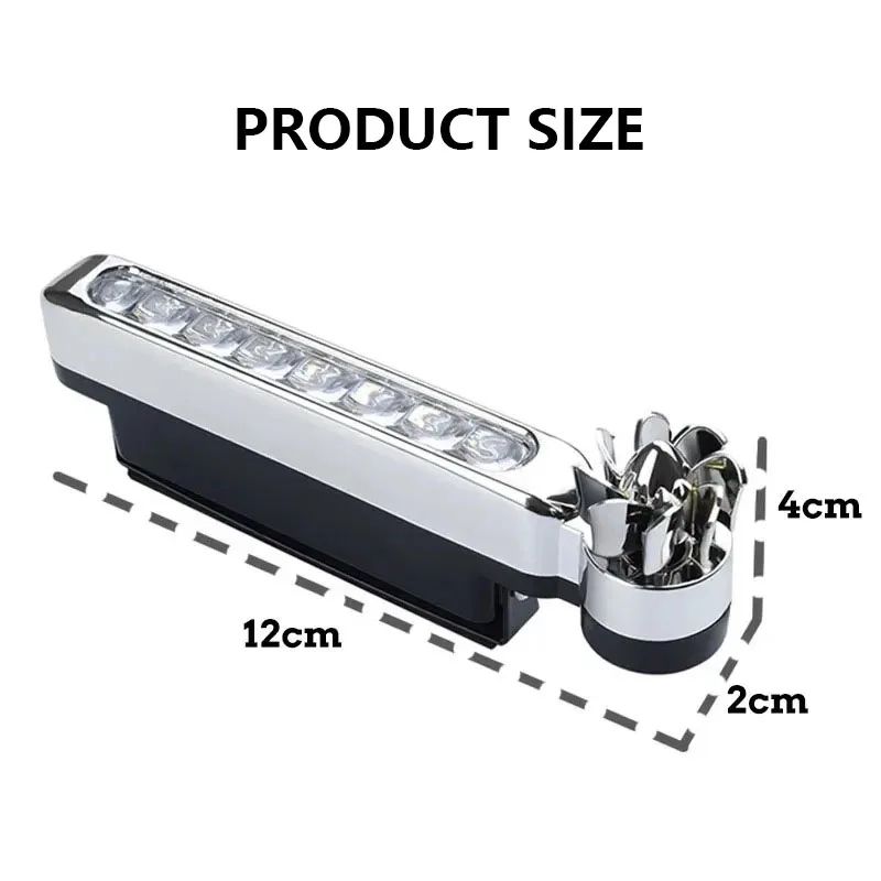2pcs Wind Powered Car LED DayTime Running Light Auxiliary Lighting Rotation Fan Lamp Automobile Day Time Headlight Decorative