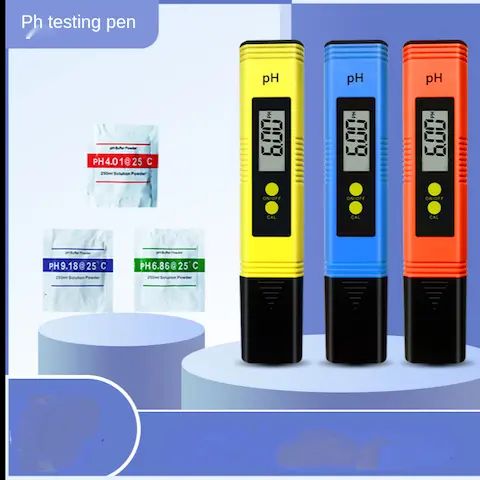 Ph Test Pen Digital PH Meter Pen Water Quality Tester Accuracy 0.01 Aquarium Pool Water Wine 0-999ppm Urine Automatic Calibration LCD Screen